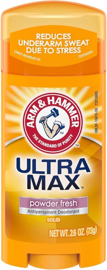 Arm & Hammer Ultramax Anti-perspirant Deodorant Solid Powder Fresh 2.60 Oz