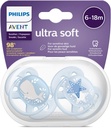 Philips Avent Sthr Sil 6-18m Ultra Soft X 2 Boys (scf223/03)