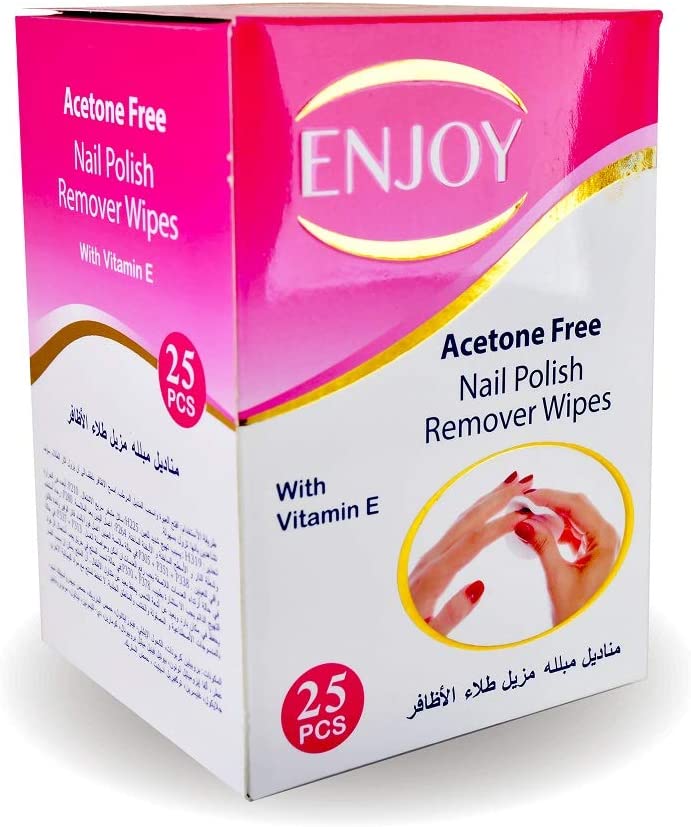 Enjoy Nail Polish Remover Wipes - 25 Piece