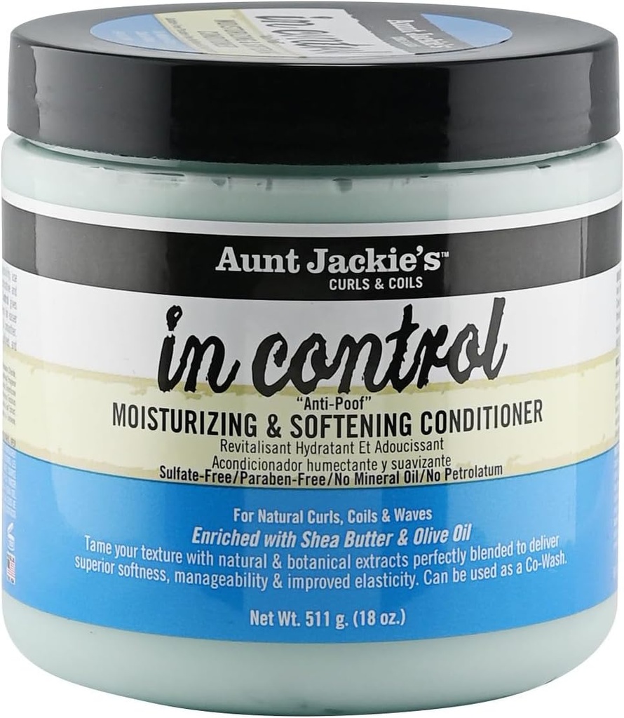 Aunt Jackie's Coil & Curls In Control, Moisturizing & Softening Conditioner, 15oz (426g)