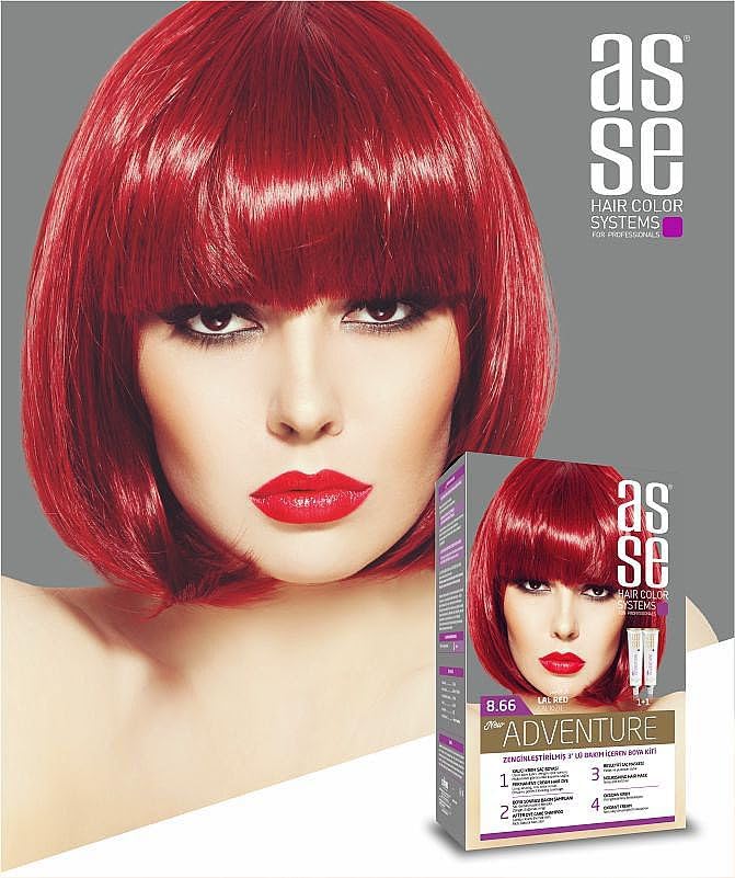 8.66 Crimson Red Hair Dye Kit / 2 Tubes Hair Dye Cream • 1 Oxidant Cream • 1 Hair Care Cream • 1 Hair Care Shampoo • 1 Pair Of Gloves