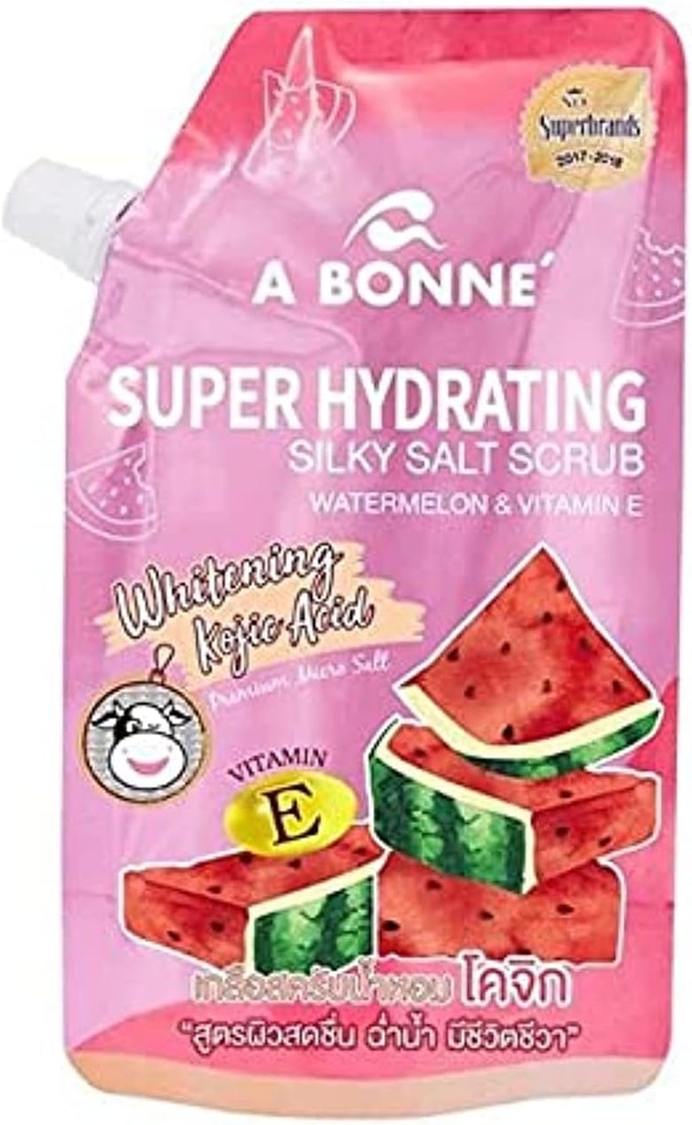 A Bonne Super Hydrating Watermelon And Vitamin E Silky Salt Scrub, 350g