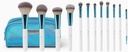 Bh Cosmetics Makeup Brush Set With Bag (blue/white/grey, 12 Piece)