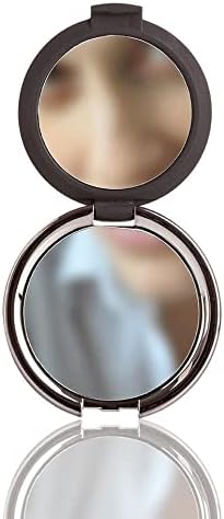 Basicare 1527 Hands Free Duo Compact Mirror With Suction Cup, Black And Silver