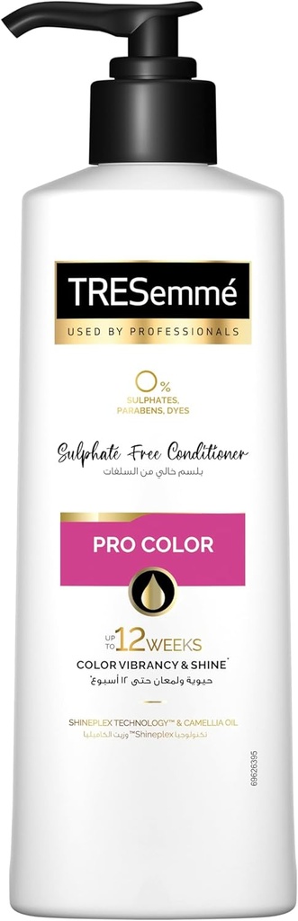 Tresemmé Pro Color Shineplex Conditioner With Shineplex Technology™ & Camellia Oil For Up To 12 Weeks Of Color Vibrancy & Shine, Free From Sulphates, Parabens & Dyes, 250ml