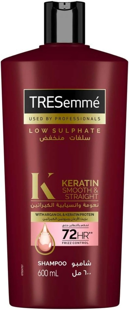 Tresemmé Keratin Smooth & Straight Shampoo , 600 Ml