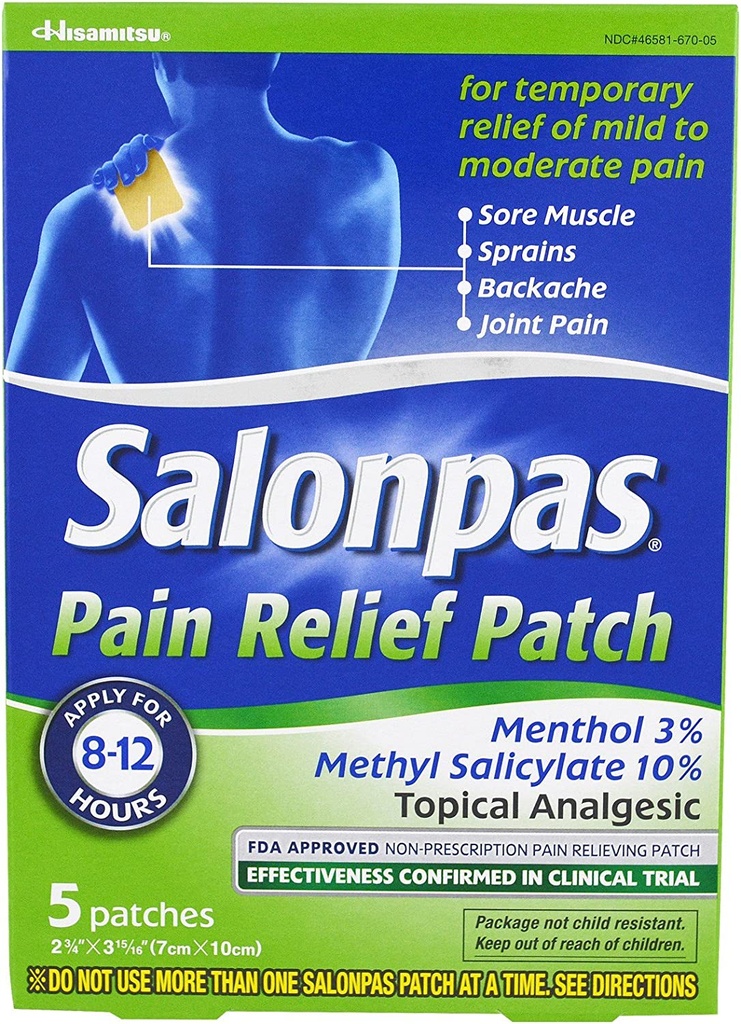 Salonpas Pain Relief Mntol 7 * 10cm 5pc