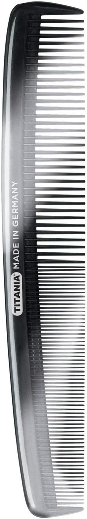 Titania Men's Comb Black / White Approx. 17.2 Cm