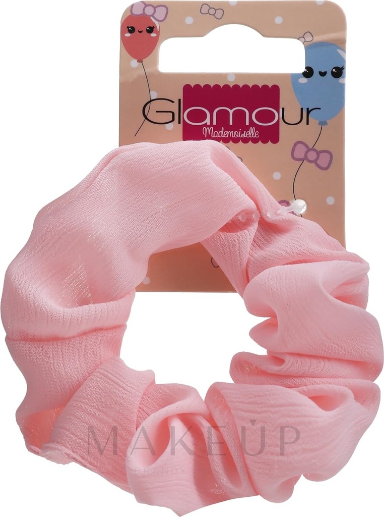 Glamor 707 Mademaiselle Hair Scrunchie, Pink