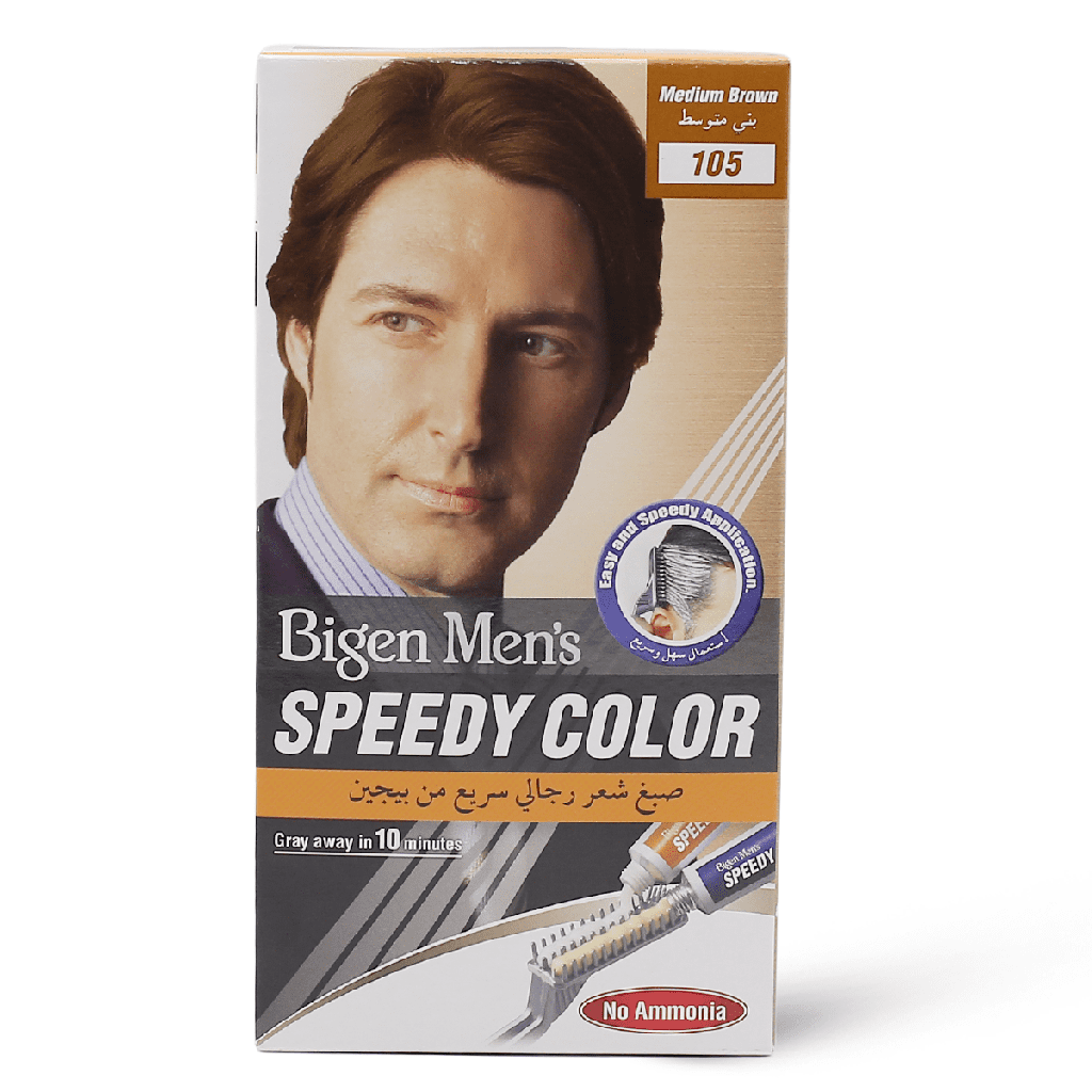 Bigen Men's Speedy No Ammonia Hair Color - Medium Brown 105