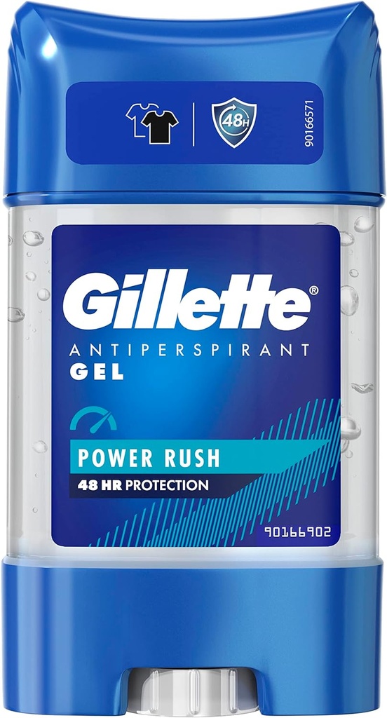 Gillette Clear Gel Power Rush Antiperspirant, 70ml