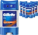 Gillette Antiperspirant Clear Gel Deodorant For Men, 48-hour Invisible Sweat And Odour Protection, Pack Of 6, 420 Ml (6 X 70 Ml), Sport Triumph