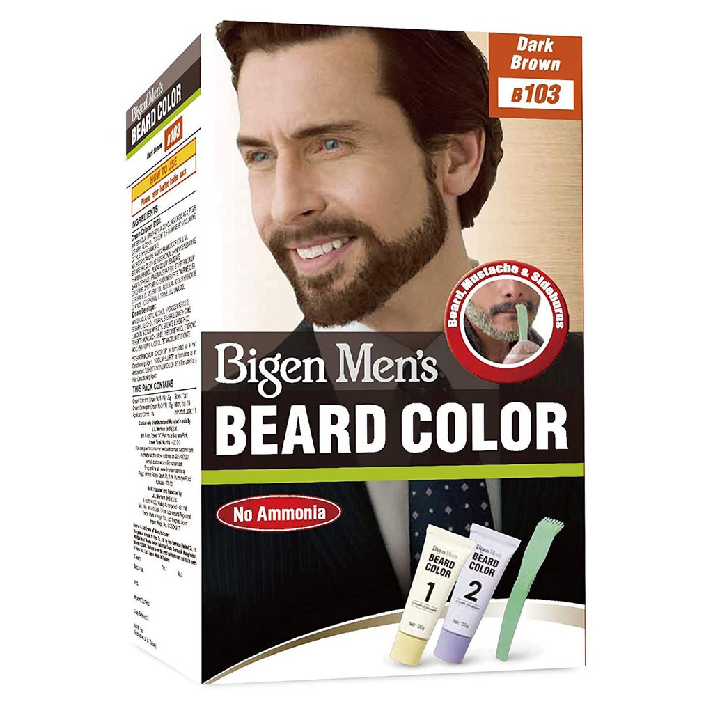 Bigen Men's No Ammonia Beard Color - Dark Brown B103