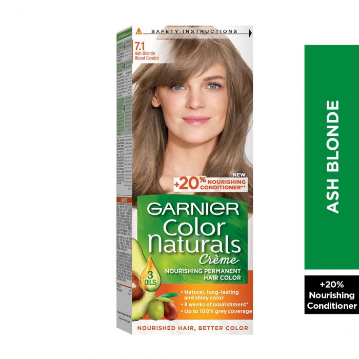 Garnier Colour Naturals permanent hair Dye 7.1 Ash Blonde