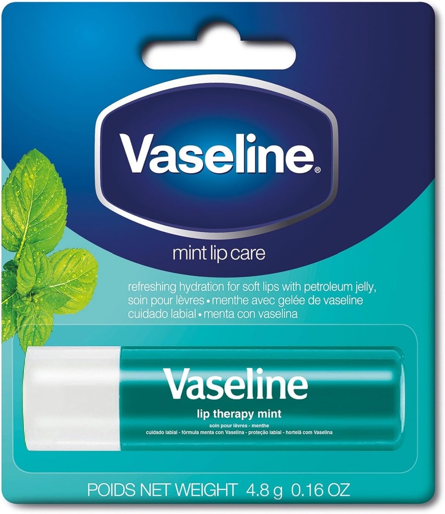 Vaseline Lip Therapy Mint Flavor Balm, 4.8 Grams