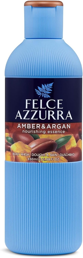Felce Azzurra Bodywash, Amber & Argan - 650 Ml