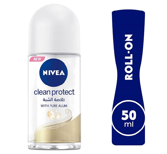 Nivea Antiperspirant Roll-on For Women Clean Protect Pure Alum 50ml
