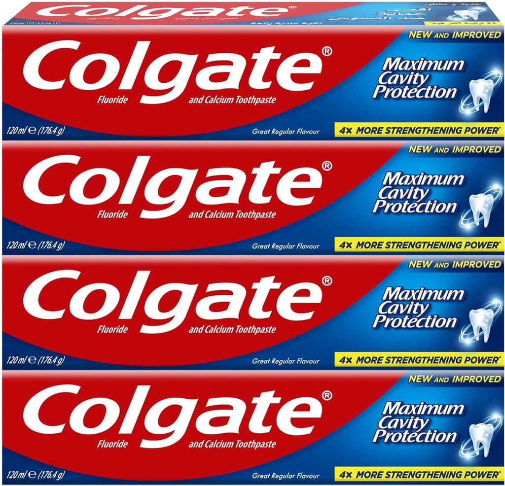 Colgate Maximum Cavity Protection Toothpaste Great Regular Flavour 4X120 Ml 