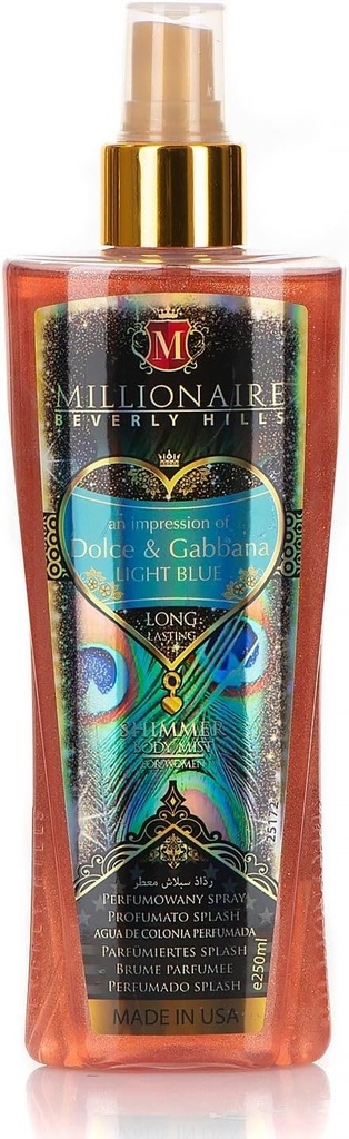 Millionaire Shimmer Body Spray 250ml Dolce Gabbanamillionaire-splsh-shimmer-250ml-dolce-gabbana
