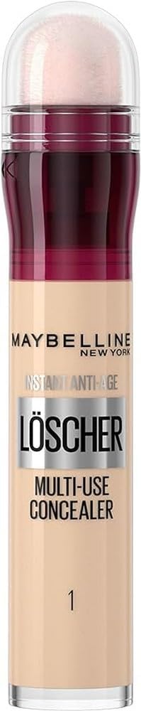 Maybelline Instant Anti Age Eraser Eye Concealer, Dark Circles And Blemish Concealer, Ultra Blendable Formula, 00 Ivory
