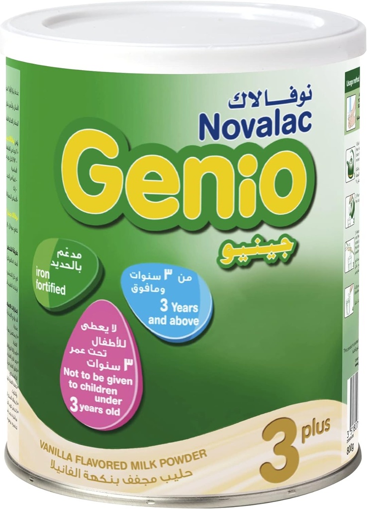 Novalac Genio Baby Milk (3) Plus Vanilla 800 Gm