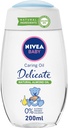 Nivea Baby Oil Delicate Caring, Natural Almond Oil, 200ml