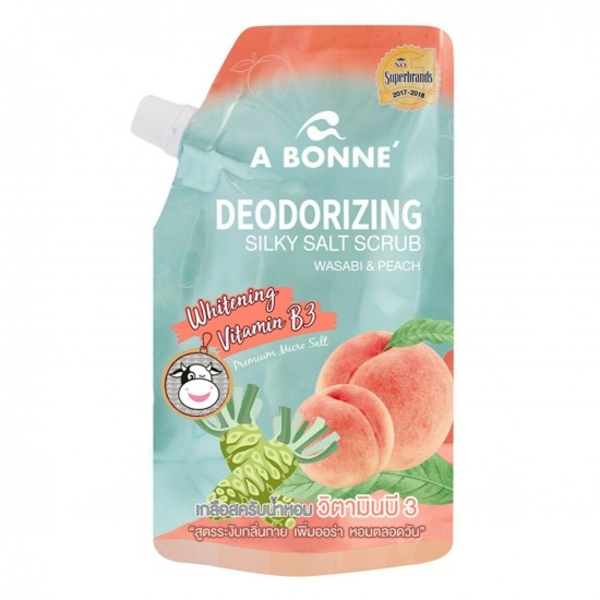 A-Bonne Extra Fine Scrub Bath Salt With Peach & Wasabi Extract 350gm