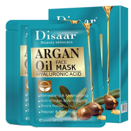 Disaar Beauty Face Mask with Argan Oil & Hyaluronic Acid - 25 ml