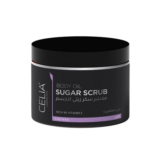 Celia Body Oil Sugar Scrub with Lavender - 400gm