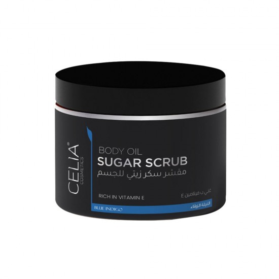 Celia Body Oil Sugar Scrub With Blue Indigo - 400gm