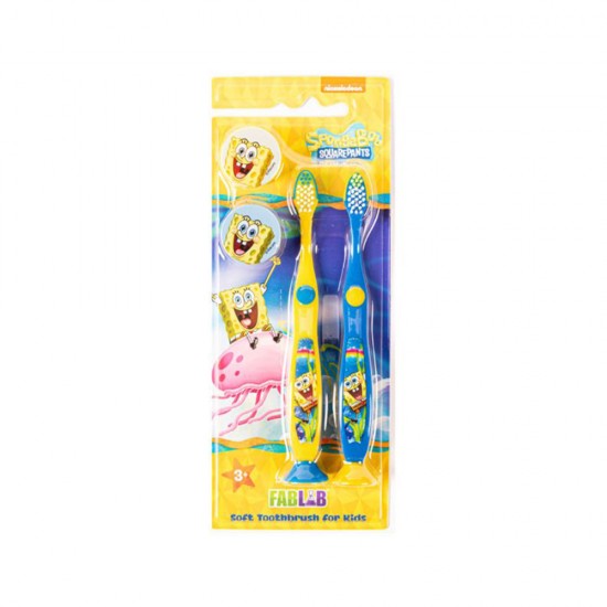 Nickelodeon SpongeBob Kids Soft Toothbrush 2 in 1