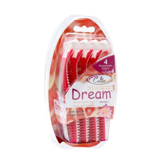 Collier Dream 3 Disposable Razors For Women - 4 Pieces