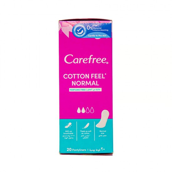 carefree cotton feel normal perfume free 20 pantyliners