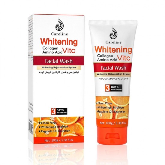 Careline Vitamin C & Collagen Facial Wash for Whitening Face- 100g