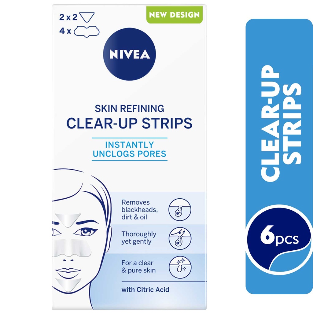 Nivea Face Strips Skin Refining Clear-up Citrid Acid 6 Strips