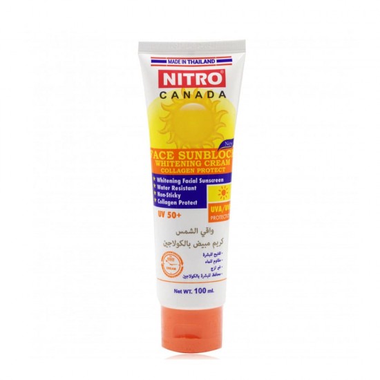 Nitro Canada Sunscreen and Skin Whitening Cream with Collagen SPF 50 - 100 ml