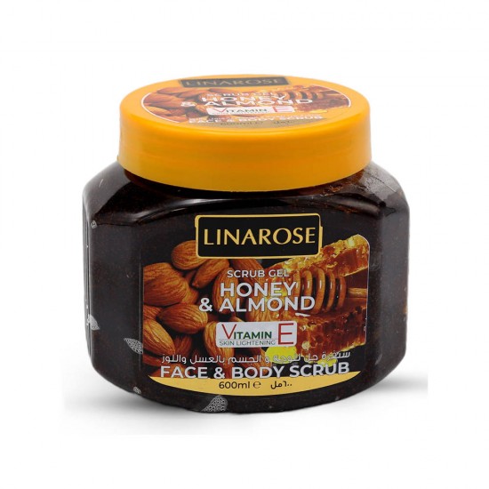 LinaRose Face & Body Scrub Gel - Honey & Almond 600 ml