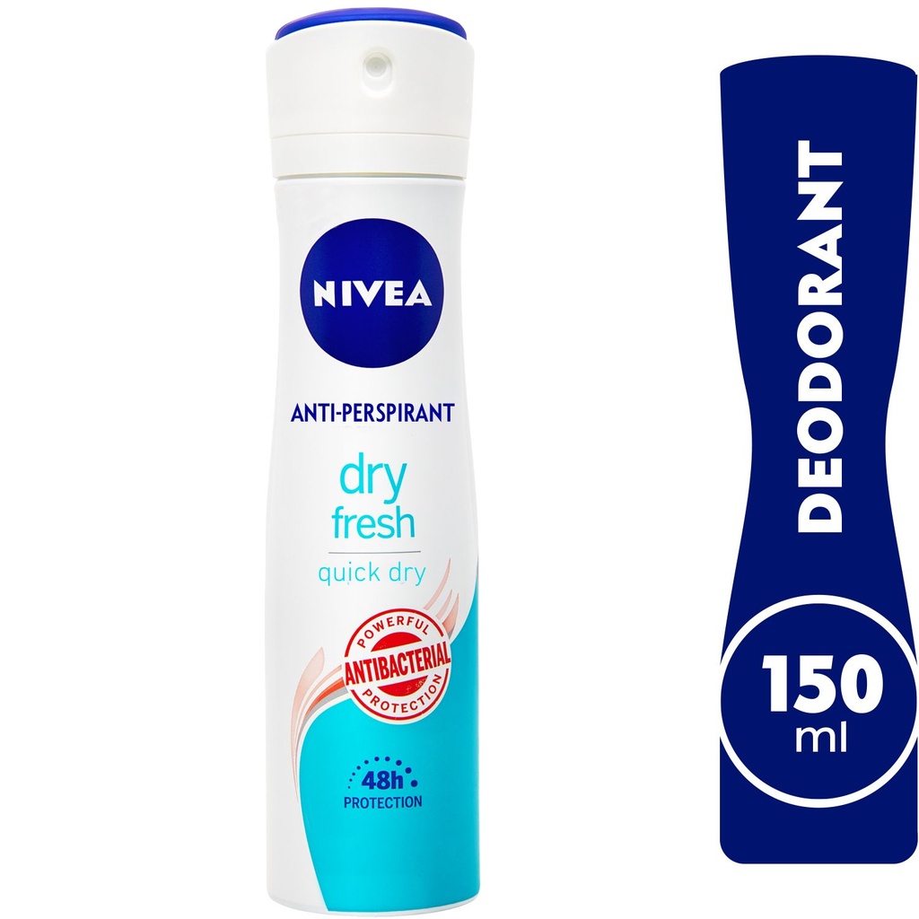 Nivea Antiperspirant Spray For Women Dry Fresh Antibacterial Protection 150ml