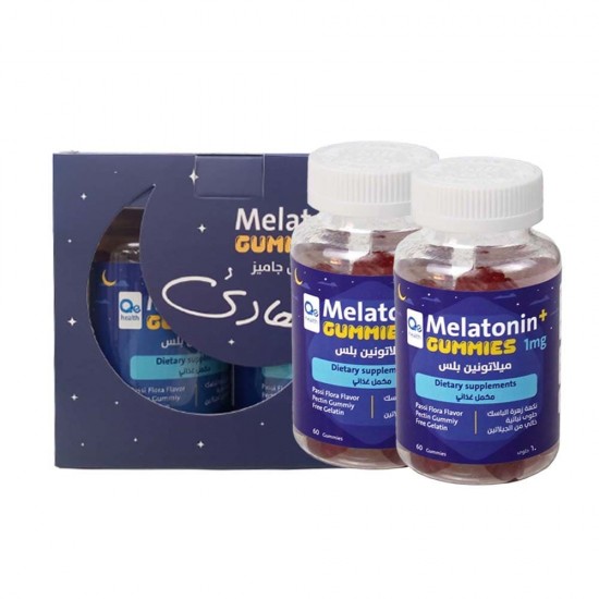 Qe Health Melatonin Plus Gummies for Peaceful Sleep 1+1 Free - 180 gm