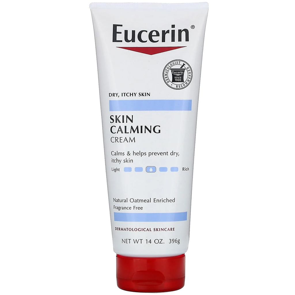 Eucerin Skin Calming , Soothing Cream l Calms , helps prevent dry itchy skin 226 gm
