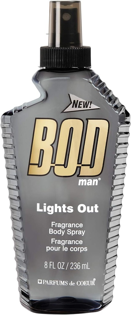 Bod Man Lights Out By Parfums De Coeur Body Spray 236 Ml