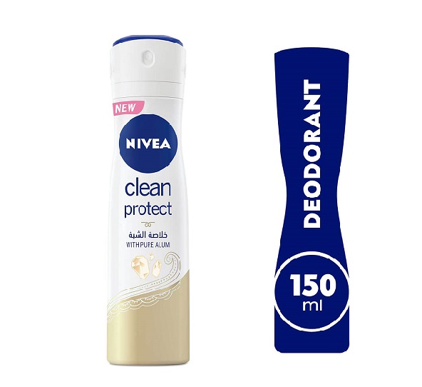 Nivea Antiperspirant Spray For Women Clean Protect Pure Alum 150ml