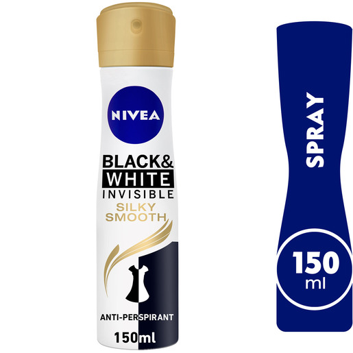 Nivea Antiperspirant Spray For Women Black & White Invisible Silky Smooth Shaving 150ml