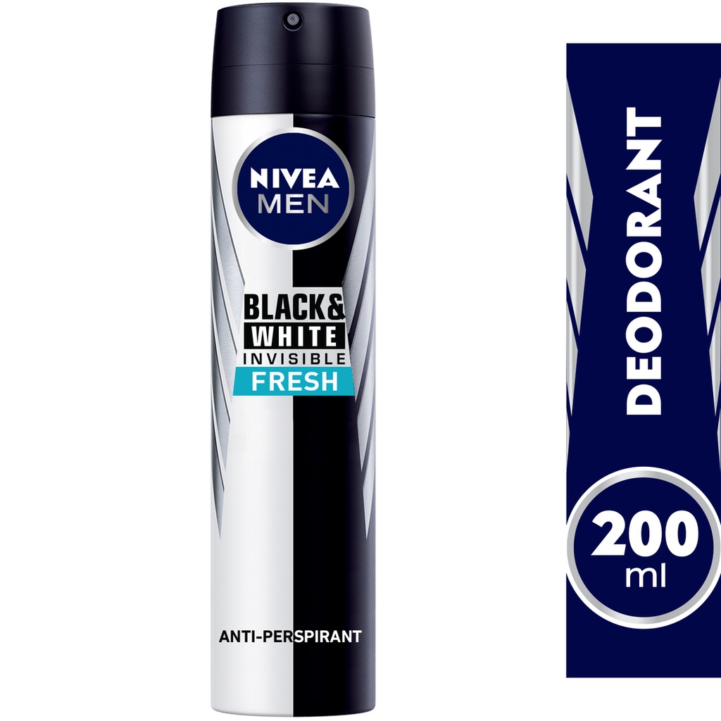 Nivea Men Black And White Invisible Fresh Antiperspirant For Men Spray 200 ml