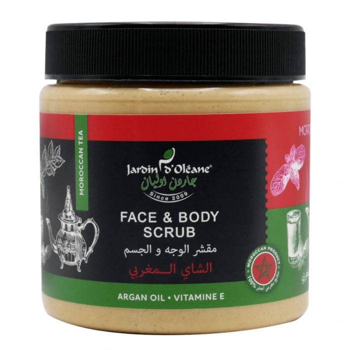 Garden Olean Face and Body Scrub 500 ml with Moroccan tea