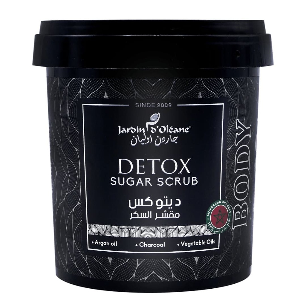 Garden Olean Detox Sugar Scrub 600 gm Argan and Charcoal