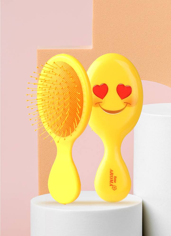 Rose Aroma Kids Hair Brush Emoji No.4739