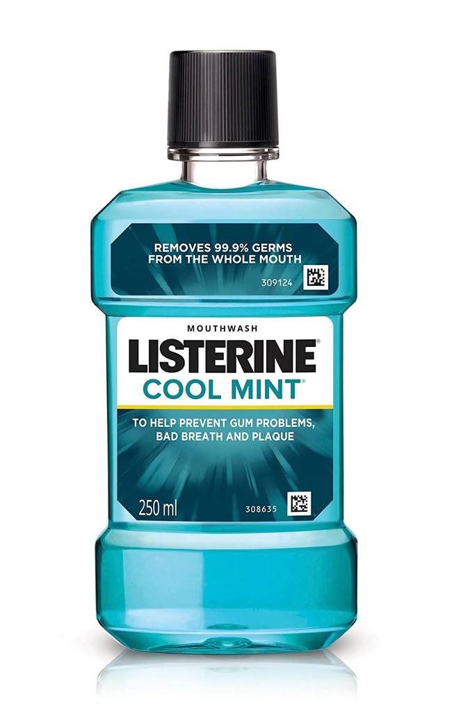 Listerine Cool Mint Daily Mouthwash Milder Taste Mint Flavour 250ml