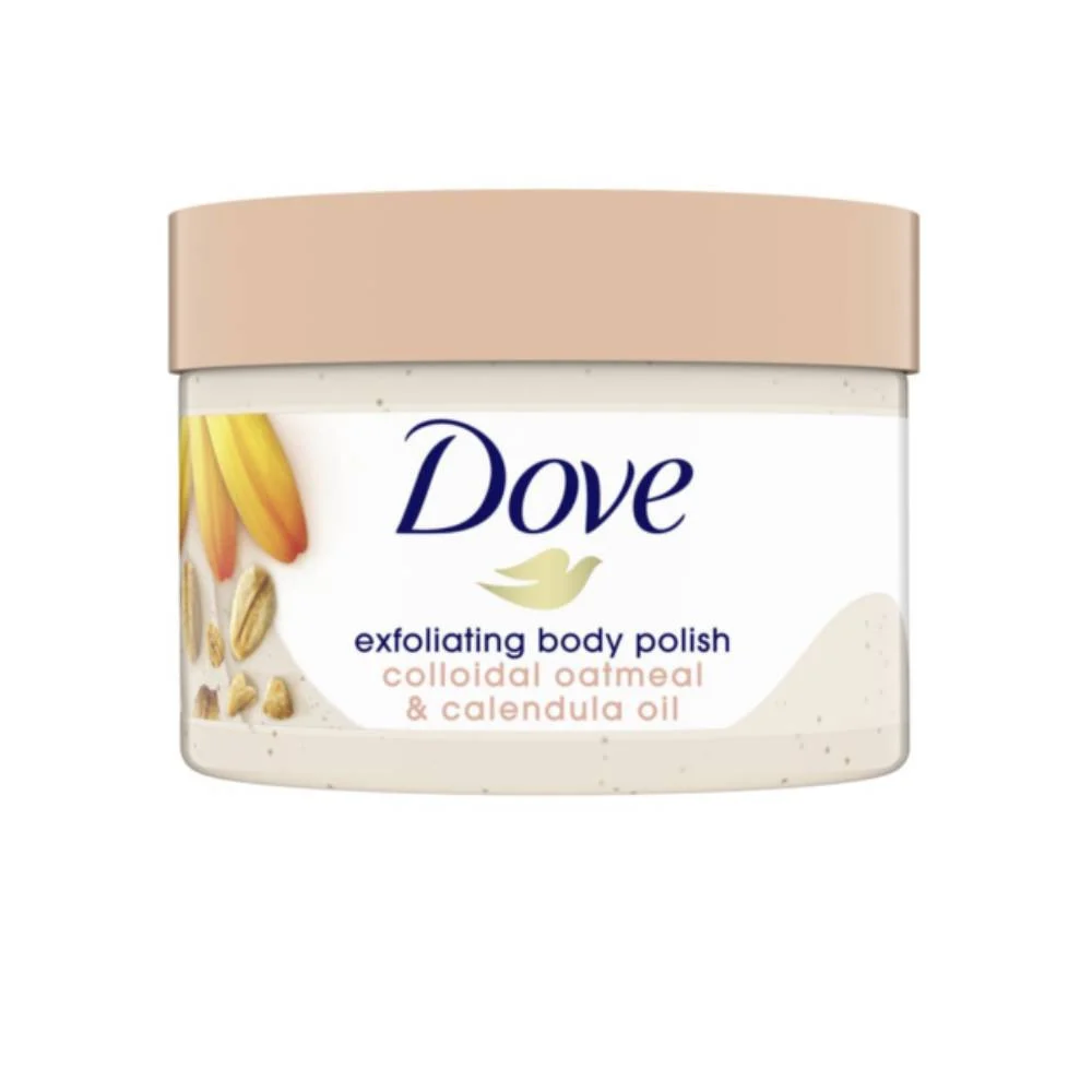 Dove polishing body scrub 298 grams with oats and calendula