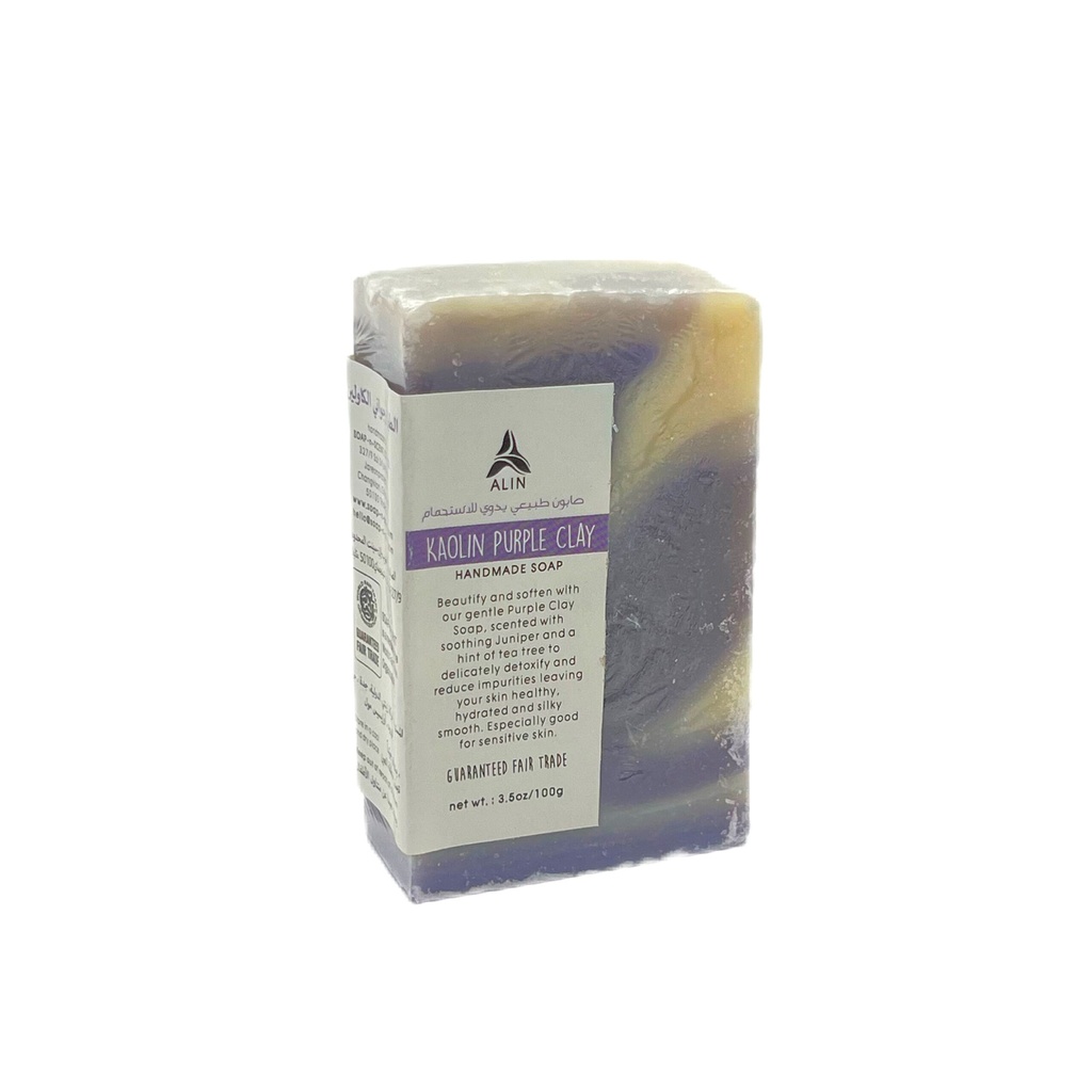 Alin Soap n' Scent Clay Soap Purple Kaolin Clay 100g